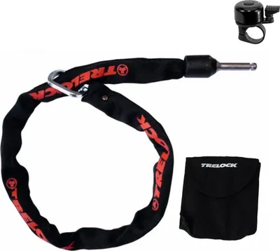 Produktbild von Trelock ZR355 Anschlusskette Zusatzkette 150 cm für RS350/450 Level 3 Ø 6 mm inkl. Fahrradklingel