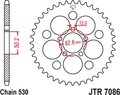 Obrázek produktu pro JTSPROCKETS Zadní řetězové kolo