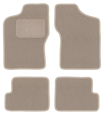 Productafbeelding van Velours automatten voor Fiat Cinquecento 1991-1998 (hatchback) – 4-delig, beige, op maat – Wielganizator LUX