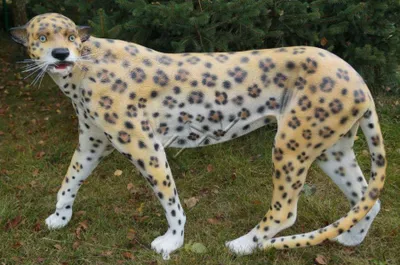 Zdjęcie produktu dla Design Leopard Figurka Rzeźba Figurki Rzeźby Dekoracja ogrodu Dekoracja