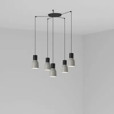 Produktbild von KOMBO Hängeleuchte grau Ø120 5L 68591-5L
