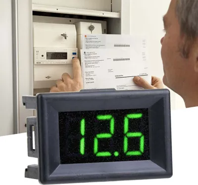 Image de Voltmètre numérique 0.36inch Three Wire DC 0-100V LED Display Voltage Meter Waterproof (Green)