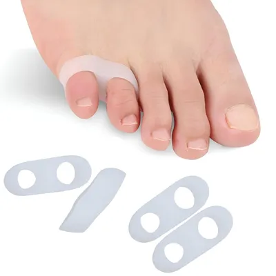Produktbild von 8 Silikon Zehenspreizer kleiner Zeh bei Hallux Valgus Hammerzeh Fußschmerzen