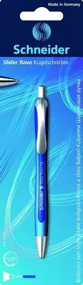 Produktbild von Kugelschreiber Slider Rave Druckmechanik XB blau Blisterkarte Packung mit 5 Stück