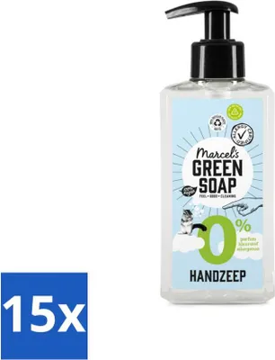Produktbild von Marcel's Green Soap - Handseife 0% - Sanfte Pflege - 250 ml - Vorteilspack - 15 Stücke