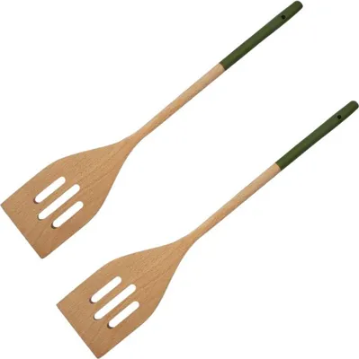 Image de Set de 2 ustensiles de cuisine spatule en bois Fackelmann Boisselerie