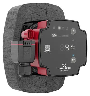 Immagine prodotto di Pompa di circolazione ad alta efficienza Grundfos ALPHA2 GO 93074277 K 25-75 130, DN25, 130 mm, EEI 0,19, autoregolante