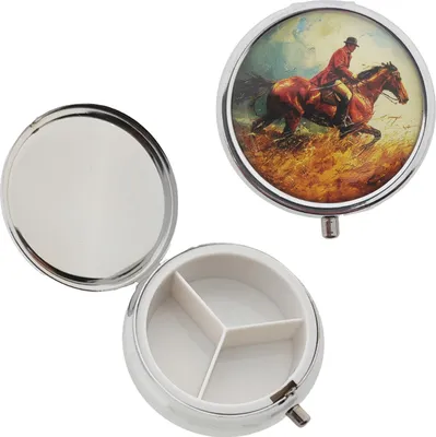 Produktbild von Nostalgische Pillendose Silber 1 Stück - Metall Tablettenbox für Medikamente Reise - Antik Look Arzneidose Aufbewahrung