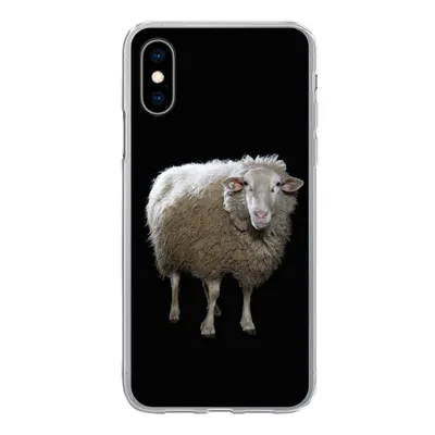 Produktbild von MuchoWow® Handyhülle Schutzhülle Hülle für iPhone X Schafe - Nutztiere - Schwarz Silikon Softcase Handy Hülle - Handyhülle