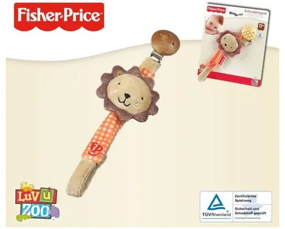 Produktbild von Mattel Plüsch-Schnullerband Löwe ca. 21 cm, waschbar, mit Schlaufe & Kunststoffclip