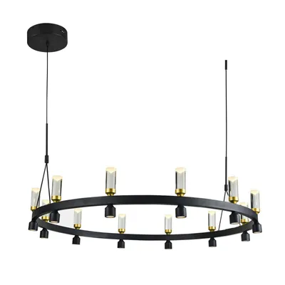 Obrázek produktu pro ITALUX PND-83812-24 Almelo závesné svietidlo LED D1018mm 50,4W/3103lm 3000K ?ierna, zlatá