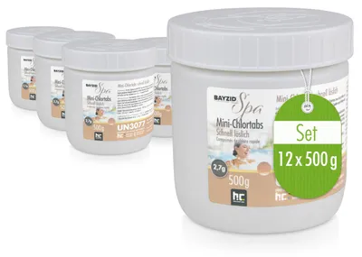 Produktbild von 12x 500 g BAYZID® SPA Mini - Chlortabs 2,7 g schnell löslich