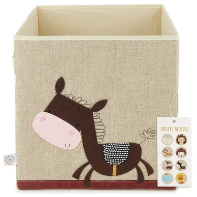 Faltbare Aufbewahrungsbox Esel 33x33x33 cm für Kallax