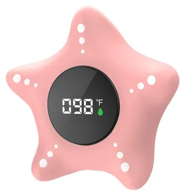Produktbild von Elektronisches Badethermometer für Babys, Seestern‑Design wasserdicht Thermometer mit Farbwarnanzeige, sicheres Zubehör für die Baby‑Badezeit