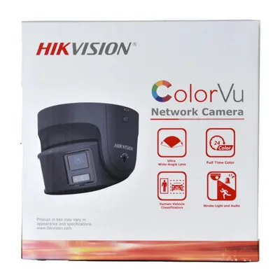 Zdjęcie produktu dla Kamera sieciowa Hikvision ColorVu, rozdzielczość 8 MP, zintegrowane funkcje audio, oryginalna rozdzielczość 8 MP, kolor czarny, 4 mm