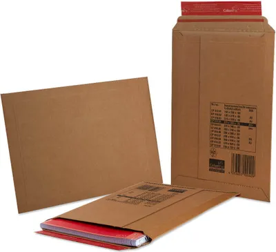 Produktbild von Wellpappversandtasche 235x340x-35mm braun Packung mit 100 Stück