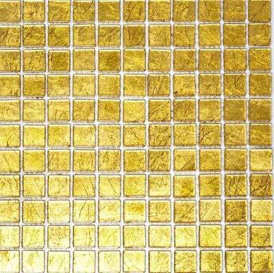 Produktbild von Mosaikfliese Transluzent Glasmosaik Crystal gold Struktur MOS120-0782