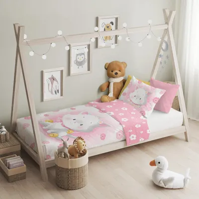 Produktbild von Babybettwäsche aus Baumwolle, 100 % Baumwolle 100x135 011 Süßes Kätzchen