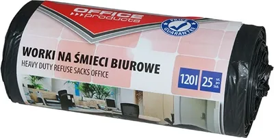 Produktbild von Müllsäcke Für Büromüll, Büroprodukte, Stark Ldpe, 120L, 25 Stück, Schwarzmüllsäcke Für Büromüll, Büroprodukte