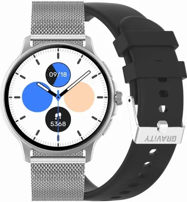 Immagine prodotto di Smartwatch da donna GRAVITY GT12-7 Cinturino in silicone nero + Bracciale in argento