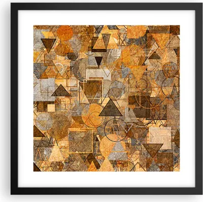 Produktbild von Gerahmtes Poster - Schwarzer Rahmen - Abstraktion modern - 40x40 cm - Wand Bild - Wanddeko - Wandbilder - Kunstposter - Wandposter - Bilderrahmen - Bilder - Kunstdruck - Wandbild - P2BAC40x40-4021