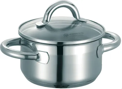 Produktbild von Schulte-Ufer LOOP Saucepot 65009-16 Kochtopf inkl. Deckel, Edelstahl, 16 cm Durchmesser, Induktionsherd-geeignet