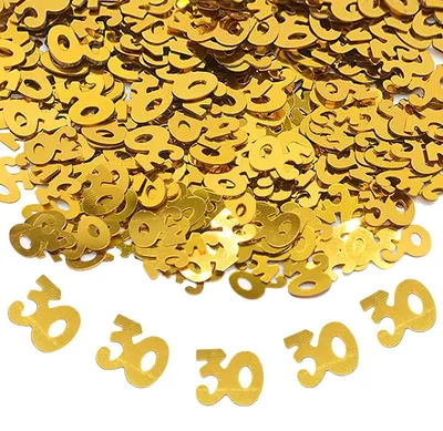 Productafbeelding van Gouden confetti voor 30e verjaardag, tafelversiering en feestdecoratie