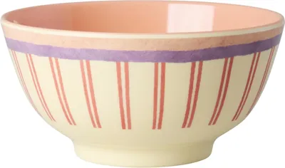 Immagine prodotto di Ciotola in melamina Rice - Motivo a strisce rosse Crema 700 ml