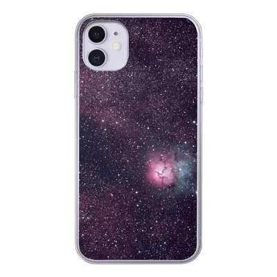 Produktbild von MuchoWow® Handyhülle Schutzhülle Hülle für iPhone 11 Universum - Sterne - Rosa - Jungen - Mädchen - Kinder Silikon Softcase Handy Hülle - Handytasche