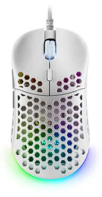 Immagine prodotto di Mars Gaming MM55W, destro, ottico, USB Type-A, 12800 DPI, bianco