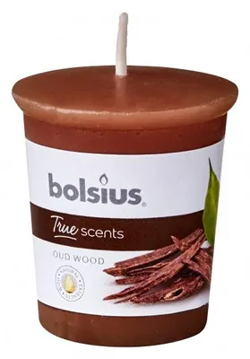 Produktbild von Bolsius Votive Round Candle Oud Wood