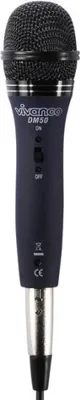Produktbild von ViVanco™DM 50, Dynamic microphone (mono), Kabelgebunden, Schwarz, Blau, 5 m, 330 mm, 85 mm, 70 mm