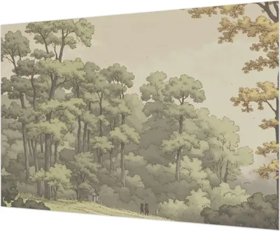 Produktbild von Wandtapete - Dekorative Tapete für Wohnzimmer - Tapetenfolie für Wanddekoration - 208x146 cm - Waldidylle