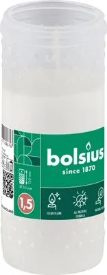 Zdjęcie produktu dla Bolsius Wkład Do Zniczy 12cm 34h Parafinowy Olejowy Całoroczny Biały