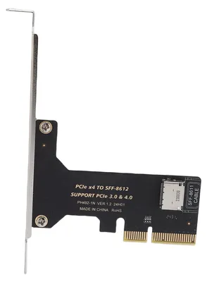 Zdjęcie produktu dla Karta rozszerzeń Oculink PCIe 4.0 x4 do dysku SSD U.2 64 bps; karta rozszerzeń Oculink PCIe x4 do SFF8611/8612 z uchwytem na dyski 80 mm i 120 mm