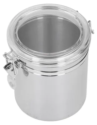 Edelstahl-Lebensmittelbehälter, luftdicht, 1600 ml, silber, rechteckig