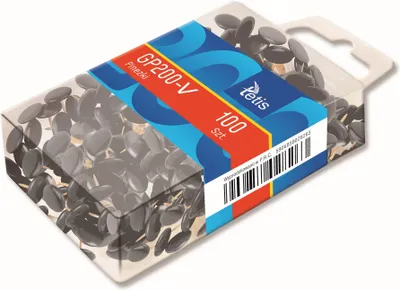 Zdjęcie produktu dla Pinezki czarne Tetis 100 sztuk