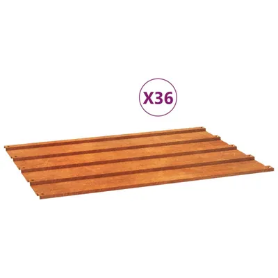Produktbild von vidaXL Dachplatten 36 Stk. Rostig 60x44 cm Cortenstahl