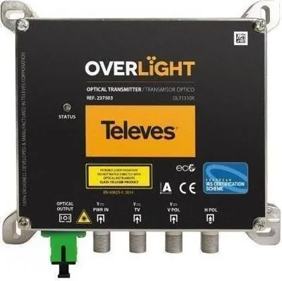 Produktbild von Televes OLT1310K, 1310 nm, Schwarz, SC/APC, 100 - 240 V, 138 mm, 45 mm