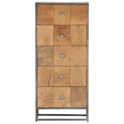 Image de Highboard avec tiroirs 45x30x100 cm Vieux bois massif
