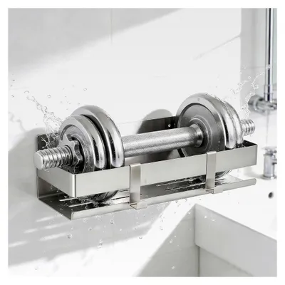 Produktbild von Duschablage ohne Bohren, Duschkorb aus Edelstahl 30 cm, Halterung für Shampoo in der Dusche