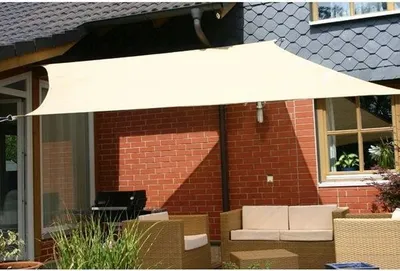 Produktbild von EDUPLAY 160133 Sonnenschutz Sonnensegel, 3,6x3,6m, Quadrat, beige