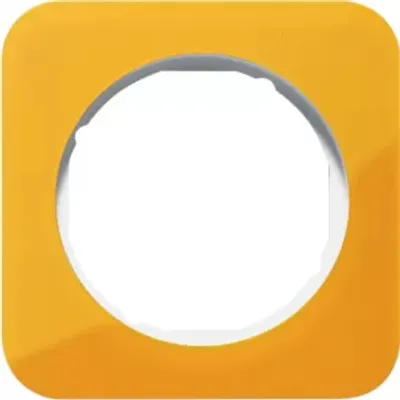 Produktbild von Berker Rahmen 1fach R.1 orange 10112339 transparent/polarweiß glänzend