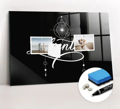 Produktbild von Magnetpinnwand Memoboard - Zubehörsatz - Weißer Marker + Schwamm + Magnete - 60 x 40 cm - Abenteuer