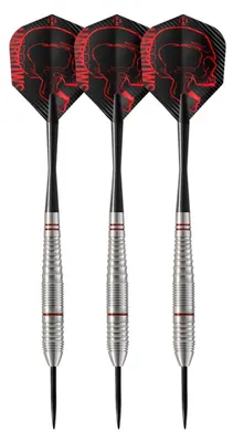 Obrázok produktu pre Harrows - Šípky „Rage“, oceľová špička, balenie po 3 ks PP2624 (22 g) (čierna/červená/sivá)