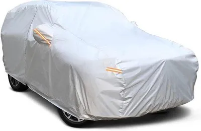 Image de Housse imperméable toutes saisons pour véhicules, avec fermeture à glissière, protection contre la grêle, les UV, la neige et le vent, universelle, 6 couches, taille SUV