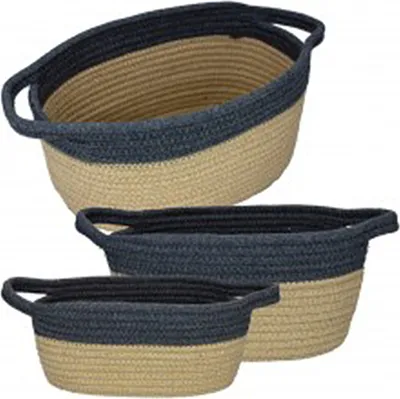 Produktbild von Centi Korb 3-teiliges Set, Grau Natur Aufbewahrungskorb
