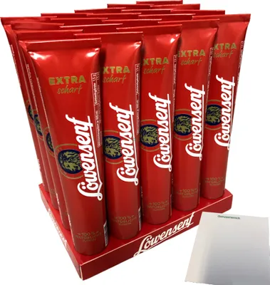 Produktbild von Löwensenf Extra scharf Senf 20er Pack (20x100ml Tube) + usy Block