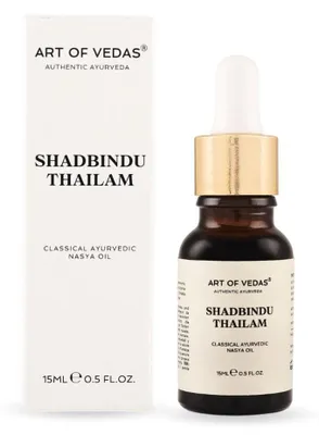 Produktbild von Art of Vedas Shadbindu Thailam 15ml - Traditionelles Ayurvedisches Öl für die Nasya Anwendung