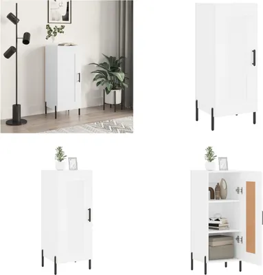 Produktbild von vidaXL Sideboard Weiß 34,5x34x90 cm Holzwerkstoff - Sideboard - Sideboards - Schrank - Aufbewahrungsschrank